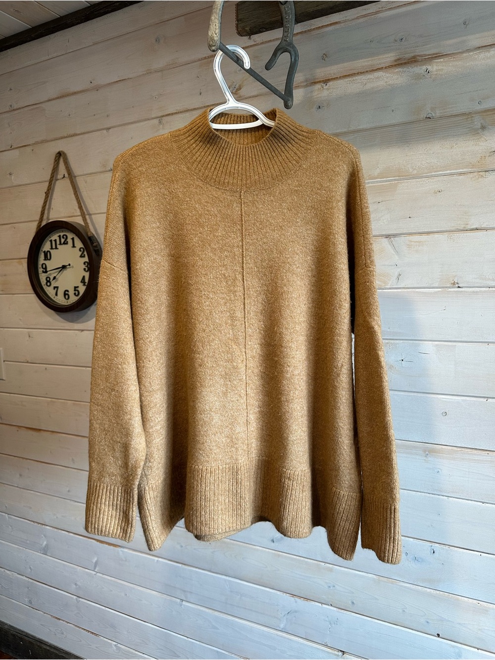 Core Life | Camel Coloured Mock Neck Sweater